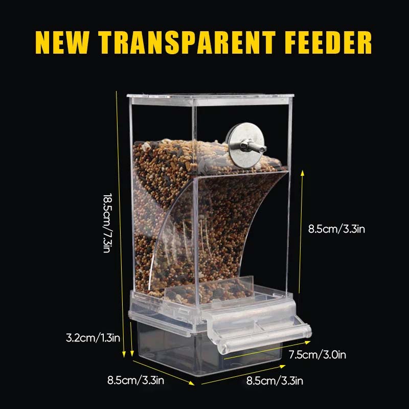 🔥Hot Sale 49% OFF 🐦Automatic No-Spill Transparent Bird Feeder