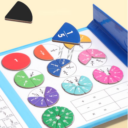 🔥Hot Sale - 50% OFF🏅Montessori Magnetic Book Fraction Puzzle