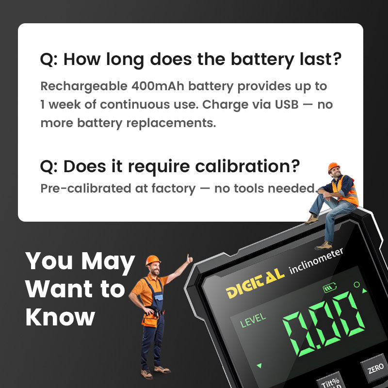 4-Side Magnetic Digital Angle Gauge with Laser
