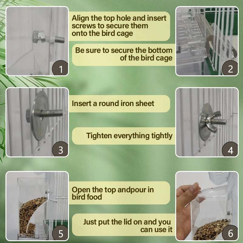 🔥Hot Sale 49% OFF 🐦Automatic No-Spill Transparent Bird Feeder