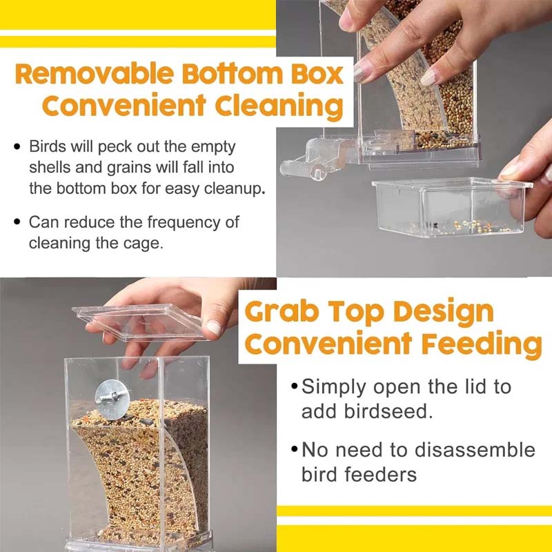 🔥Hot Sale 49% OFF 🐦Automatic No-Spill Transparent Bird Feeder