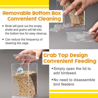 🔥Hot Sale 49% OFF 🐦Automatic No-Spill Transparent Bird Feeder