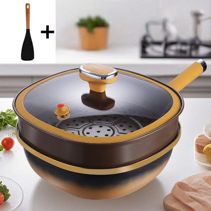 12in Titanium Alloy Non-Stick Pot with Lid