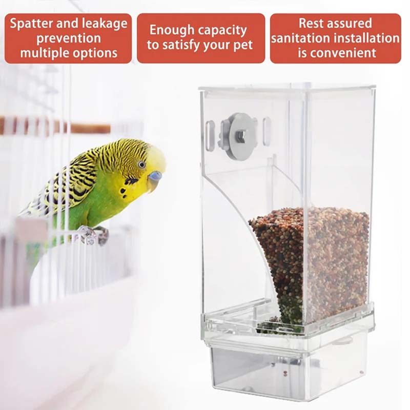 🔥Hot Sale 49% OFF 🐦Automatic No-Spill Transparent Bird Feeder