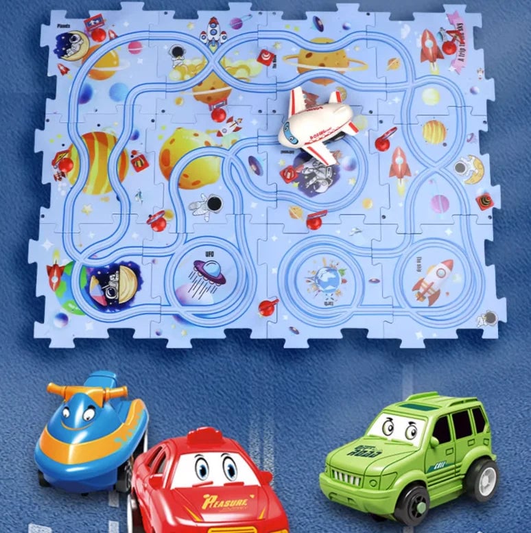 🚗Summer Hot Sales - 49% OFF🔥Children's Educational Puzzle Track Car Play Set🧩