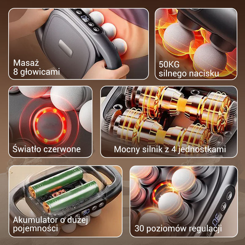 🔥Over 100,000+ have been sold online now!🎉8-head Fascial muscle relaxing massager🎁Limited time online discount💝 50% discount on everything!