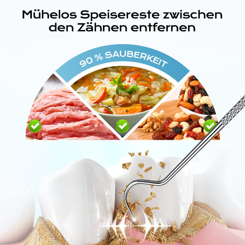 🏆German precision engineering! 0.1mm ultra-fine tip for precise flossing✨