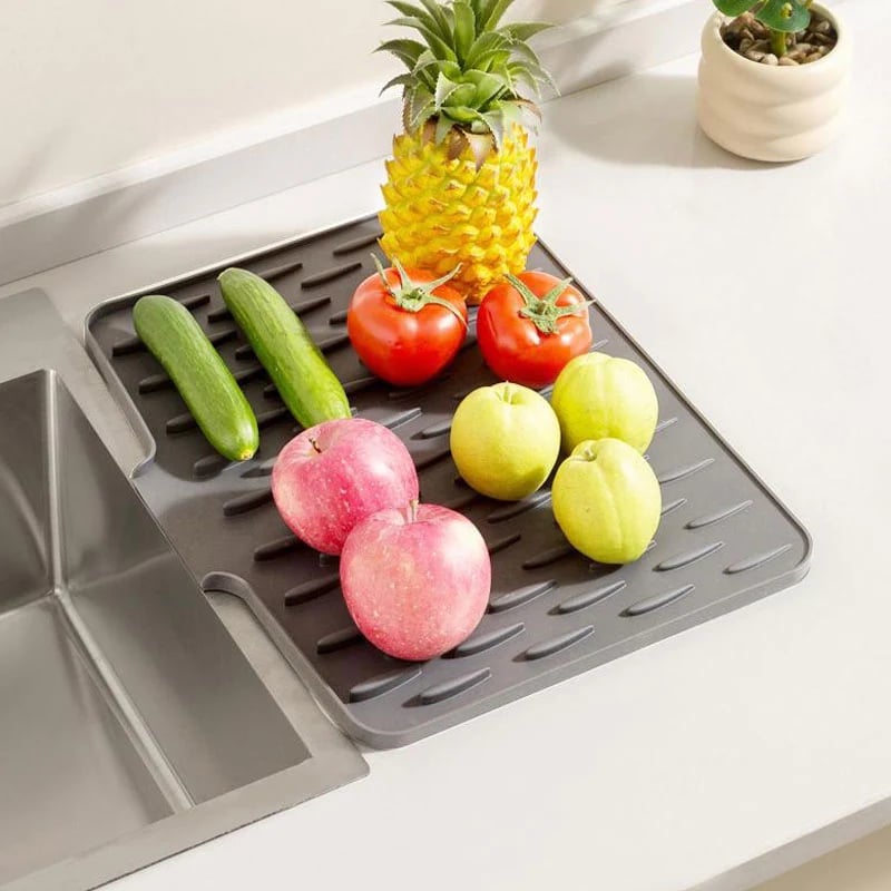 💥No-Spill Silicone Worktop Saver – Heat-Resistant & Non-Slip Mat for Drip-Free Drying