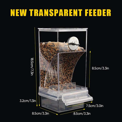 🔥Hot Sale 49% OFF 🐦Automatic No-Spill Transparent Bird Feeder