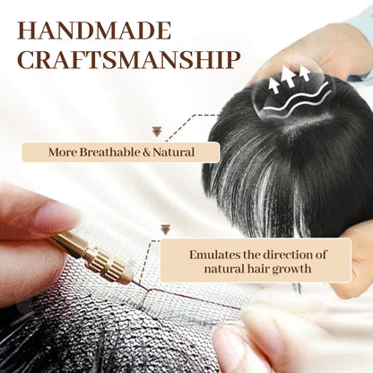 🔥2025 Hot Sale🔥Natural Hair Toppers with Bangs for Women