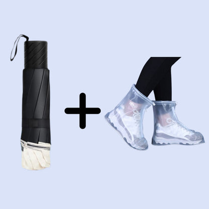 Large folding umbrella with 12 windproof ribs