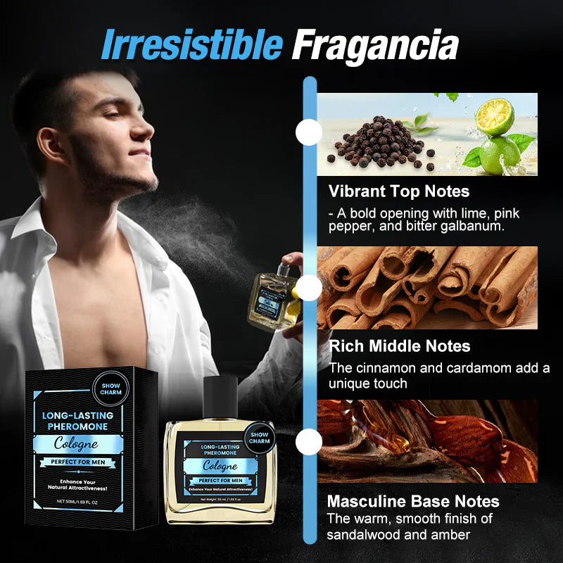 🚀Long-Lasting Pheromone Cologne for Men❤️‍🔥| 24H Magnetic Attraction | Women-Voted Most Addictive Scent