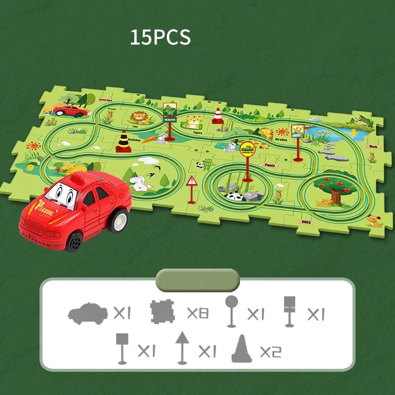 🚗Summer Hot Sales - 49% OFF🔥Children's Educational Puzzle Track Car Play Set🧩