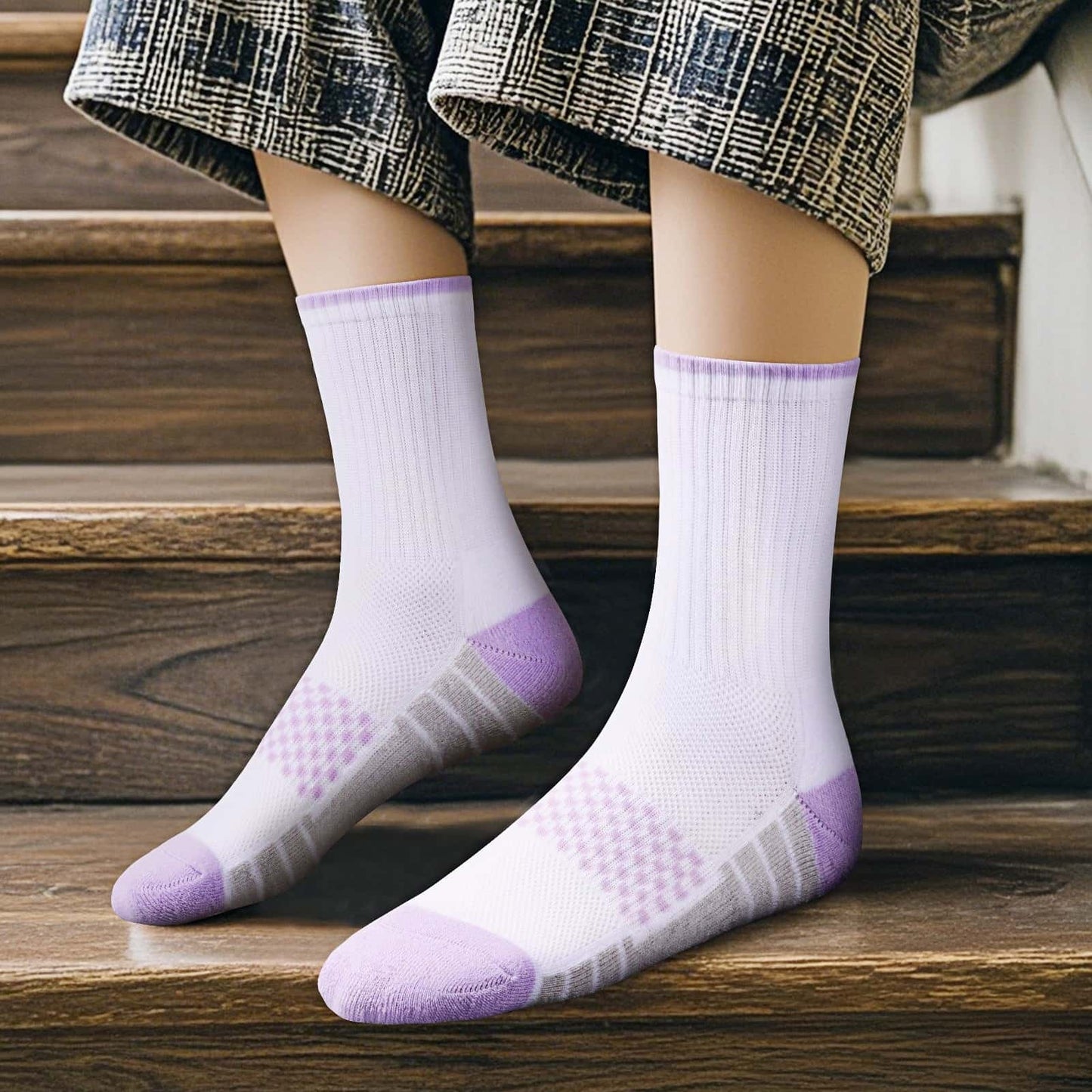 ZYLO® Womens Diabetic Socks Non-Binding Sweat Wicking Anti-Odor