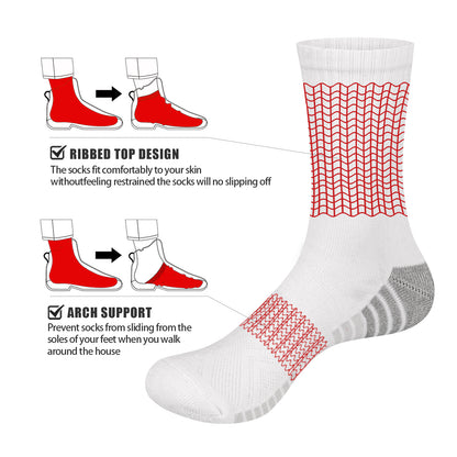 ZYLO® Mens Diabetic Crew Socks Circulation Non-Binding Moisture Wicking Cushioned Breathable Cotton Socks