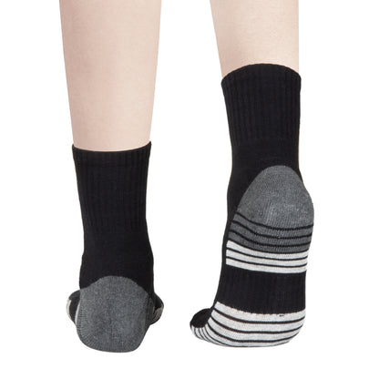 ZYLO® Mens Diabetic Crew Socks Circulation Non-Binding Moisture Wicking Cushioned Breathable Cotton Socks