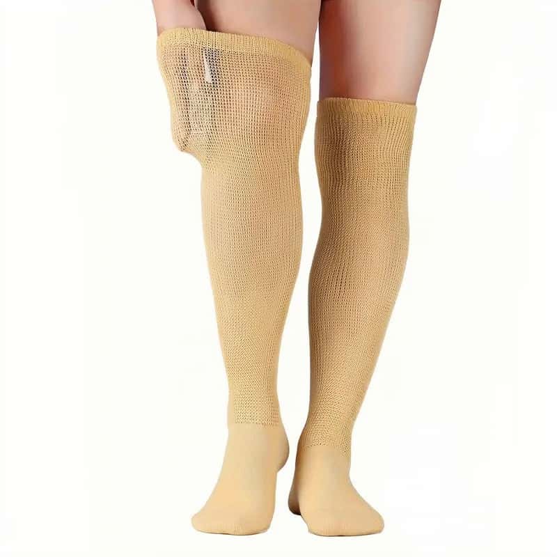 ZKYJPHL Long Crew Diabetic Socks - Non-Binding Cuff & Cushioned Terry Sole for Swollen Feet