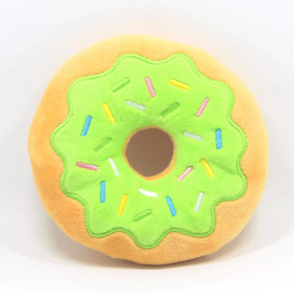 Dog Toys Donut Plush Soundmaking Cute Toy Pets Dog Squeaky Sound Funny Interactive Bite-Resistant Chew Biting Teeth Grinding
