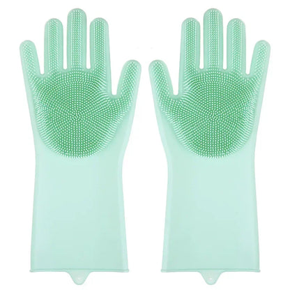 Pet Grooming Cleaning Gloves Dog Cat Bathing Shampoo Glove Scrubber Magic Dishwashing Cleanner Sponge Silicon Hair Removal Glove