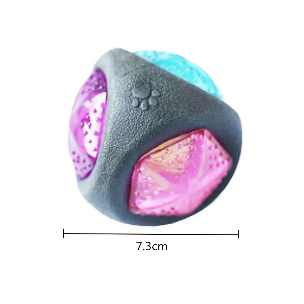 LED light ball dog chew toy