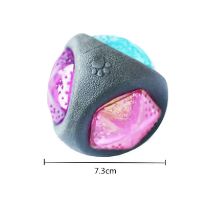 LED light ball dog chew toy