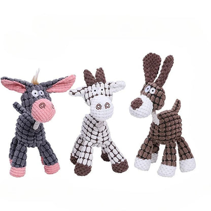 Kenjac - Stuffed Animal Plush Dog Toy with Squeakers, Aggressive Chew Toys for Small Medium Large Dogs Pet Products