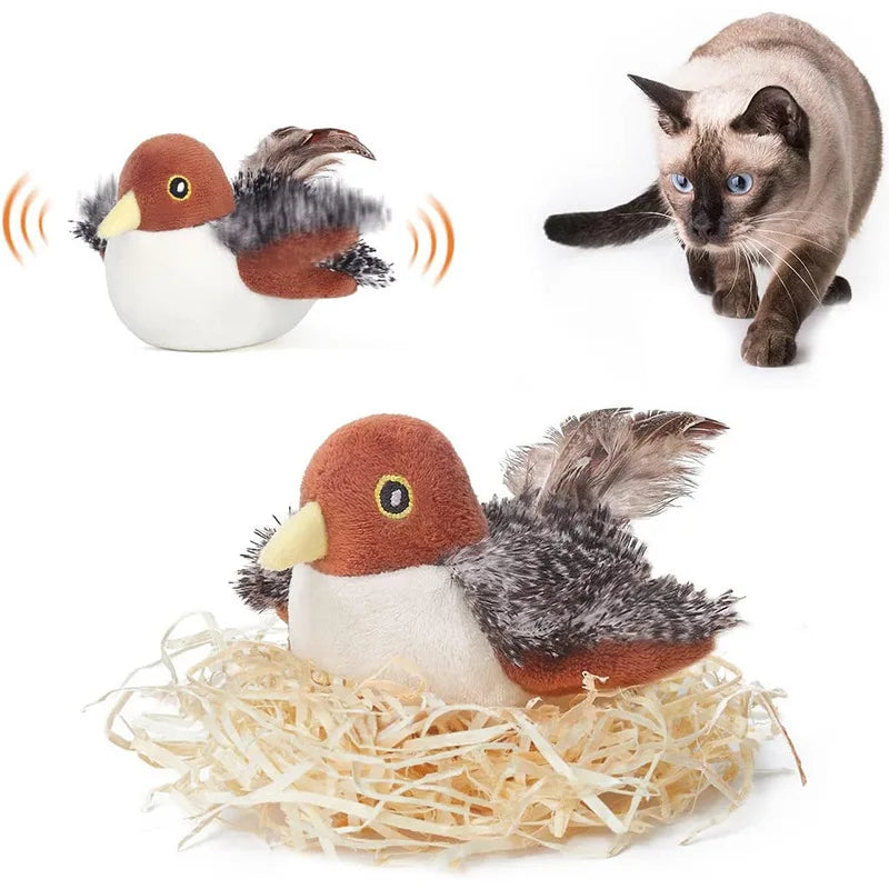 Realistic Chirping Simulation Bird – Interactive Cat Toy