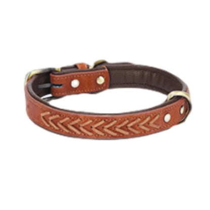 Hand-woven Pet Collars, Small and Medium-sized Leather Dog Collars
