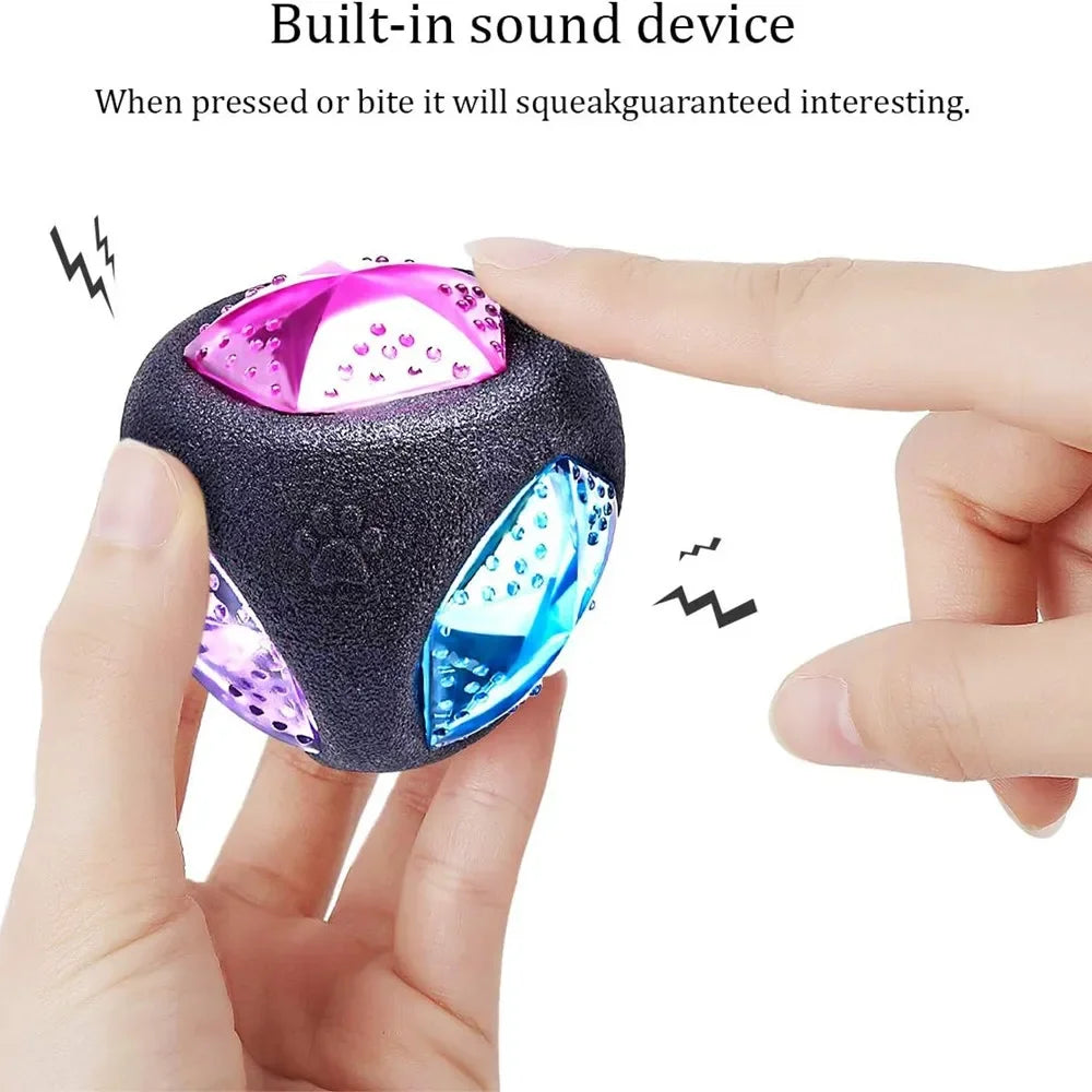 LED light ball dog chew toy