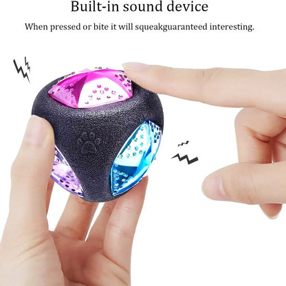 LED light ball dog chew toy