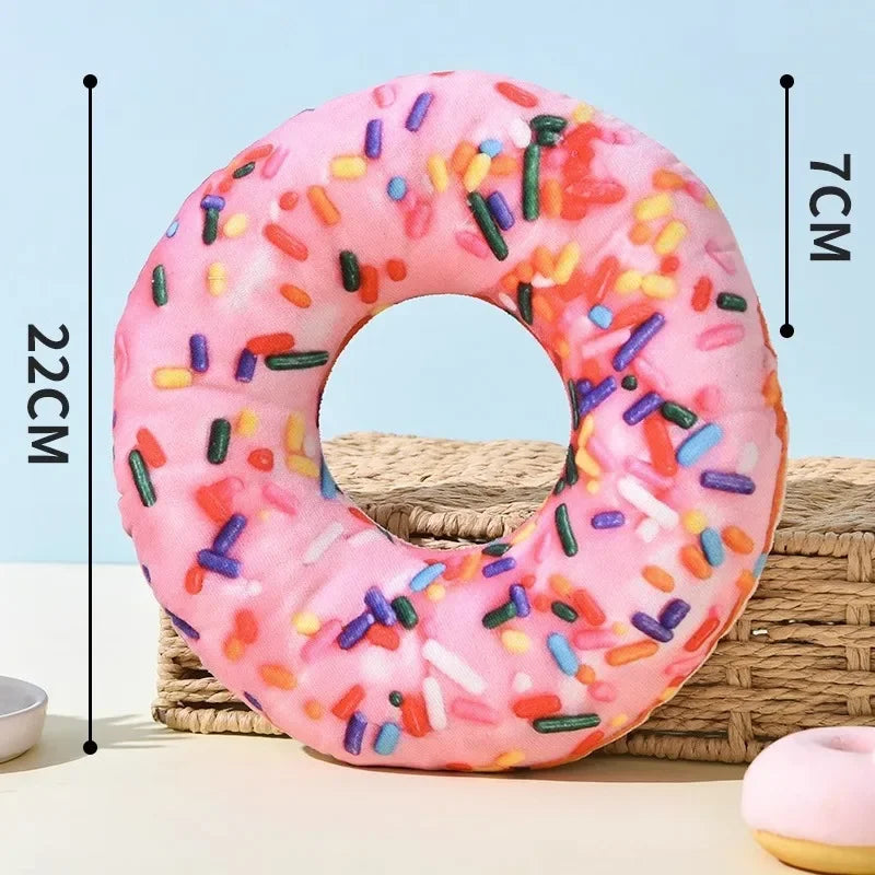 Dog Toy Plush Pizza Shape Pet Squeaky Sound Toys for Small Large Dogs Puppy Teeth Cleaning Chew Toy Pet Supplies