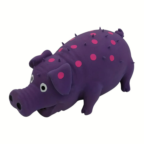 Latex pig shaped dog chew toy