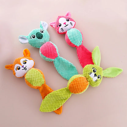 1 PC pet plush toys Corn dog bite voice interaction velvet voice spherical animal dolls toy dog