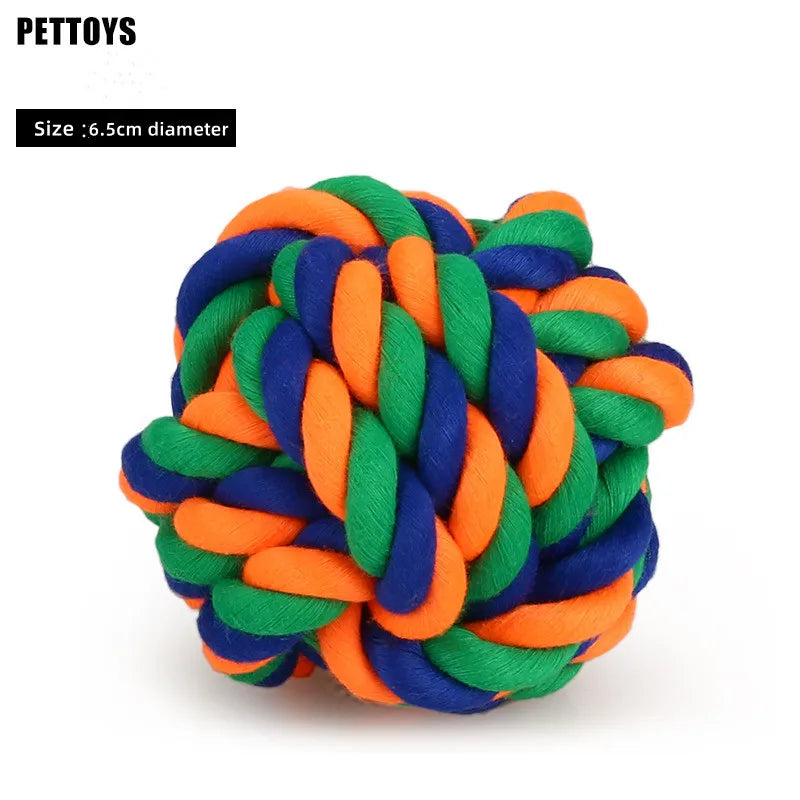 1pcs Bite Resistant Pet Dog Chew Toys for Small Dogs Cleaning Teeth Puppy Cat Dogs Rope Knot Ball Toy Playing animal Accessories