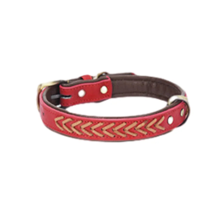 Hand-woven Pet Collars, Small and Medium-sized Leather Dog Collars