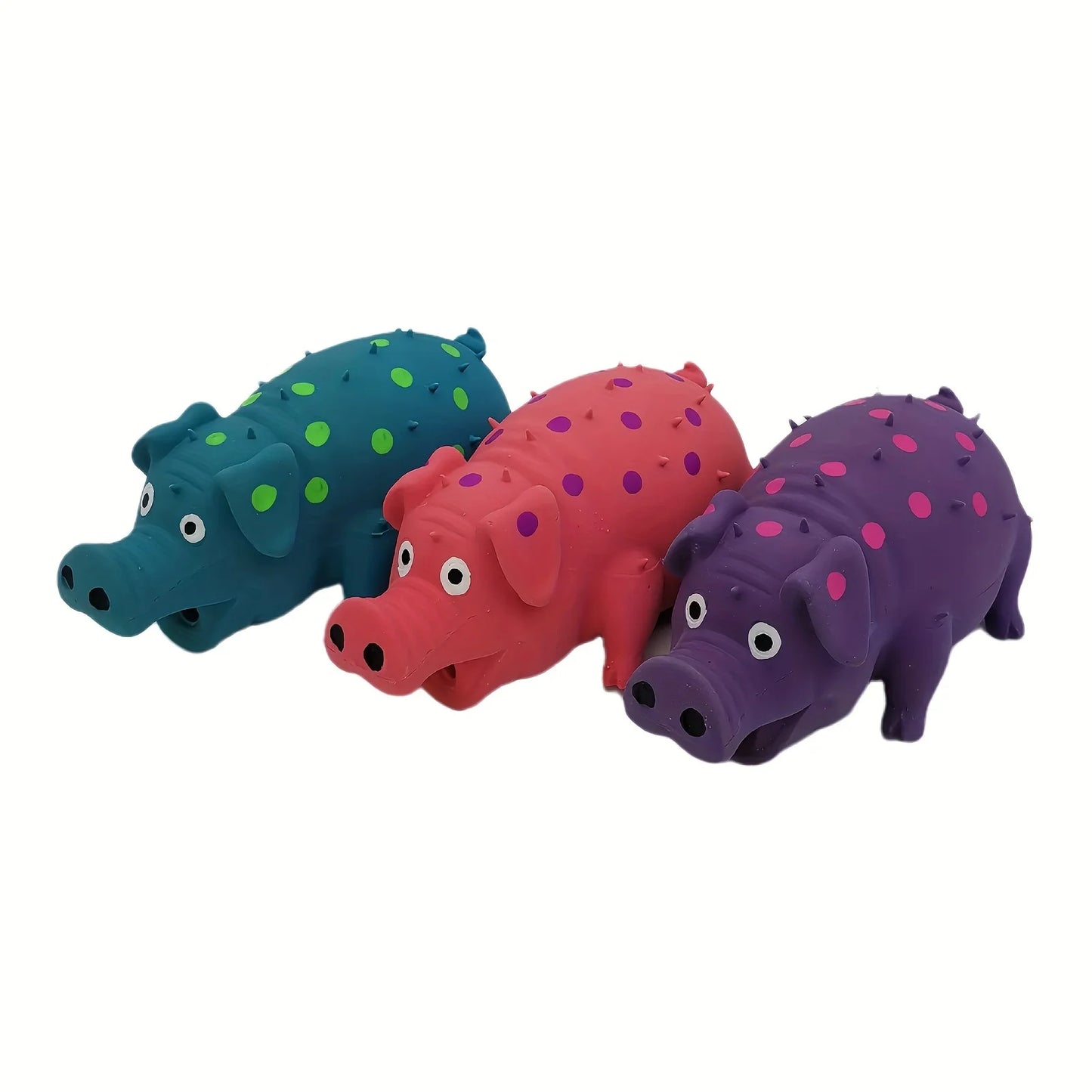 Latex pig shaped dog chew toy