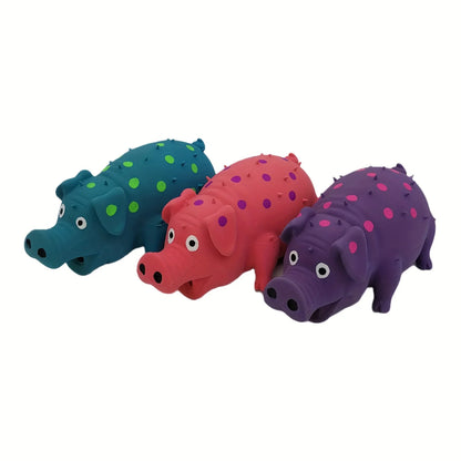 Latex pig shaped dog chew toy