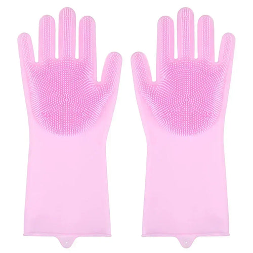 Pet Grooming Cleaning Gloves Dog Cat Bathing Shampoo Glove Scrubber Magic Dishwashing Cleanner Sponge Silicon Hair Removal Glove