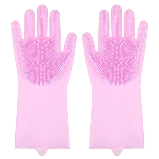 Pet Grooming Cleaning Gloves Dog Cat Bathing Shampoo Glove Scrubber Magic Dishwashing Cleanner Sponge Silicon Hair Removal Glove