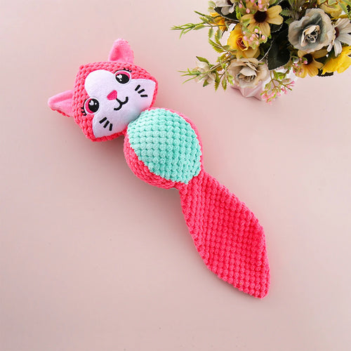 1 PC pet plush toys Corn dog bite voice interaction velvet voice spherical animal dolls toy dog