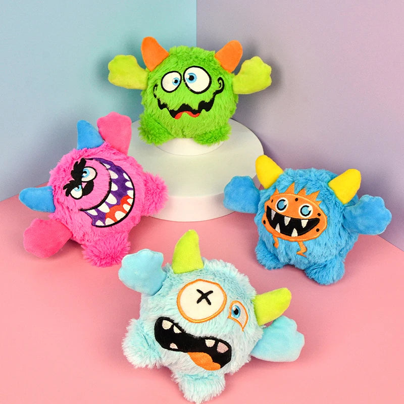 Fun Little Monster Plush Dog Toy