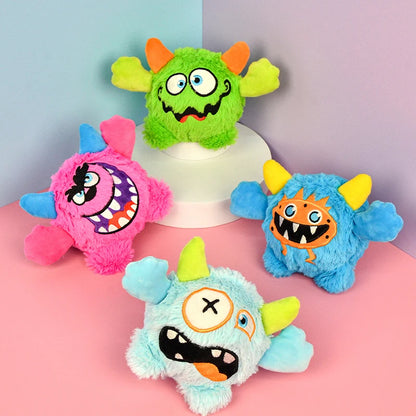 Fun Little Monster Plush Dog Toy