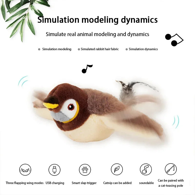 Realistic Chirping Simulation Bird – Interactive Cat Toy
