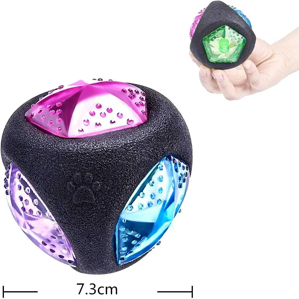 LED light ball dog chew toy