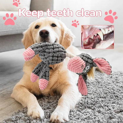 Kenjac - Stuffed Animal Plush Dog Toy with Squeakers, Aggressive Chew Toys for Small Medium Large Dogs Pet Products