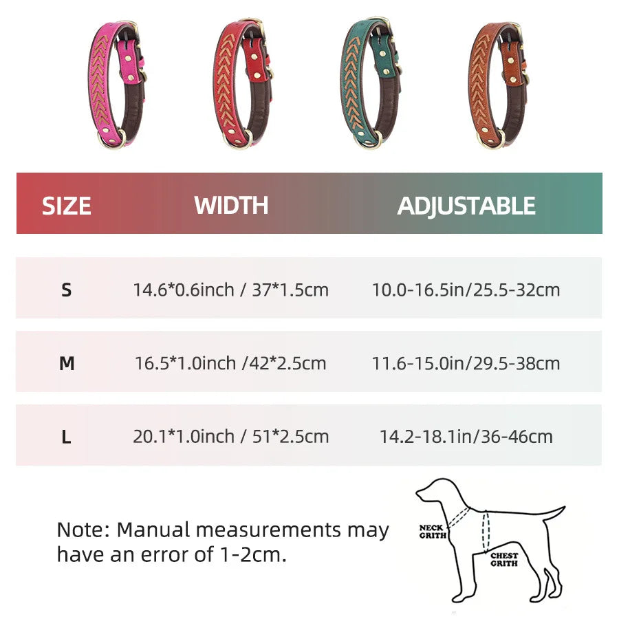 Hand-woven Pet Collars, Small and Medium-sized Leather Dog Collars