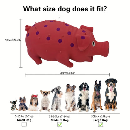 Latex pig shaped dog chew toy