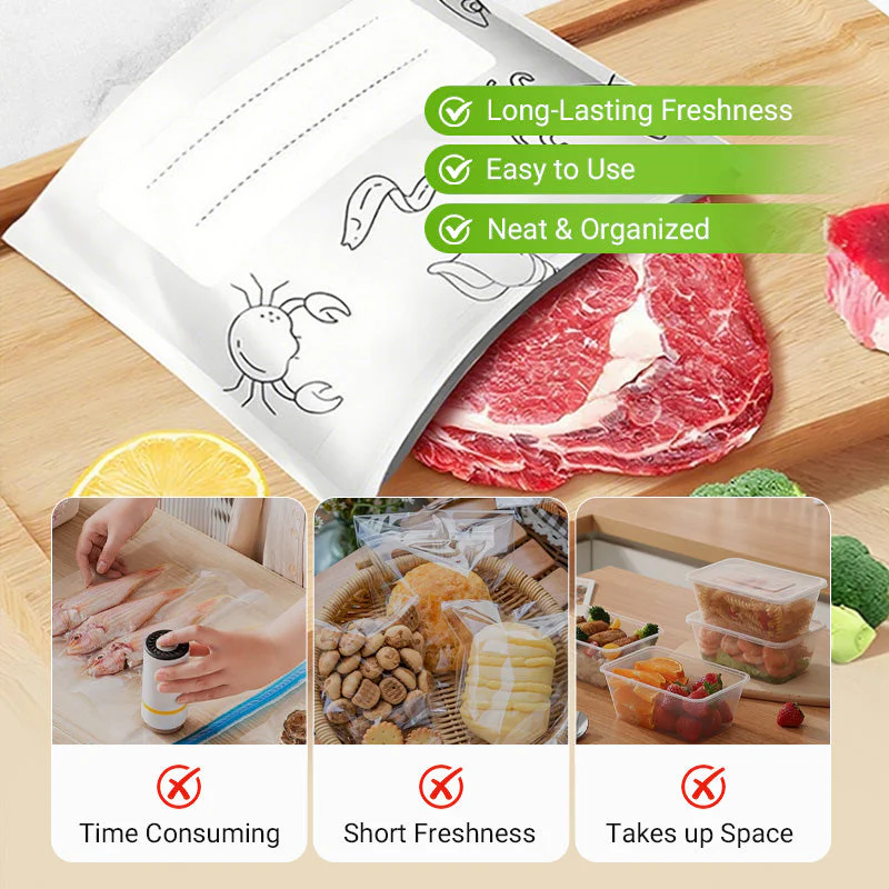 🔥Global bestseller🍗 Limited time offer! Buy 3 get 2 free🥦Reusable Aluminum Foil Sealable Storage Bags