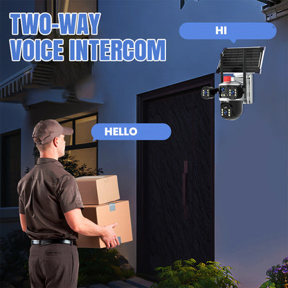 💥New Hot Sale🎥 Triple-Lens Solar 360° Dome Camera✈️ free shipping