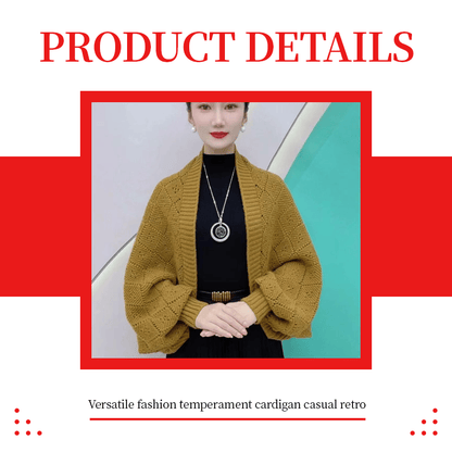🔥2025 New Fashion🎀Fashion Hollow Out Knitted Shawl Coat